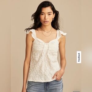 Lucky Brand textured babydoll top Womens Size XXL NWT